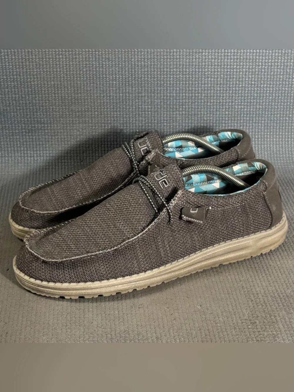 Hey Dude Men’s Wally Sox Charcoal Slip On Shoes Size 13